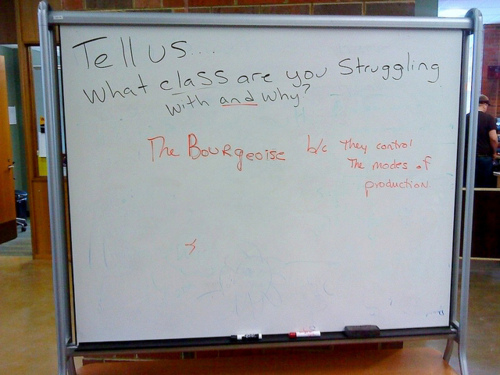 Bourgoise Class Struggle White Board
