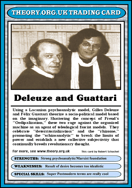 deleuze and guattari trading card