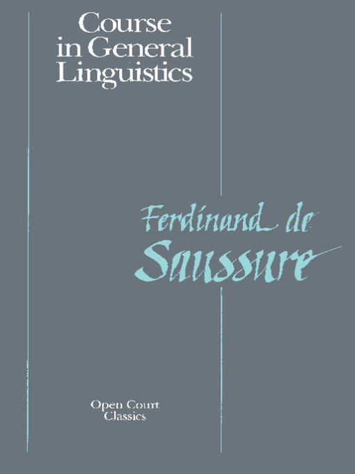 Saussure - Course on General Linguistics